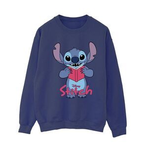 Lilo & Stitch Womens/Ladies Reading Standing Sweatshirt / Navy Blue